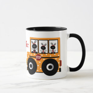 Tasse de professeur d'autobus scolaire de