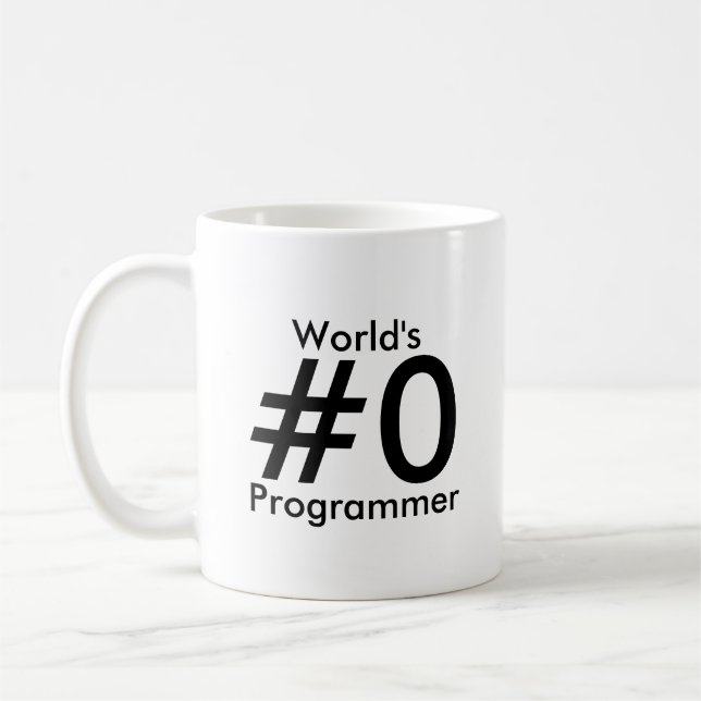 Tasse de programmeur du #0 du monde (Gauche)