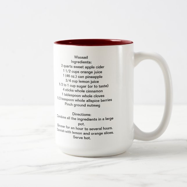 Tasse de recette de bière épicée (Droit)