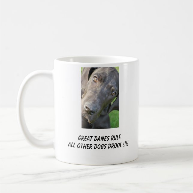 Tasse de règle de grands Danois (Gauche)