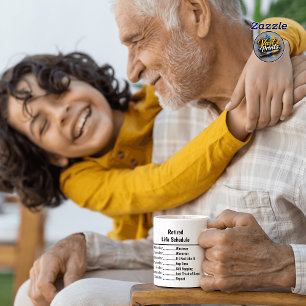 Tasse de retraite amusante - Calendrier de la vie