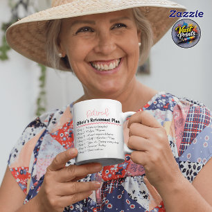 Tasse de retraite amusante Nom personnalisé Retrai