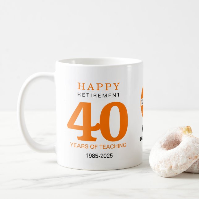 Tasse de retraite pour enseignant (Avec donut)