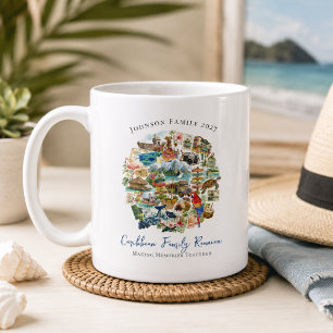 Tasse de réunion de famille illustrée des Caraïbes