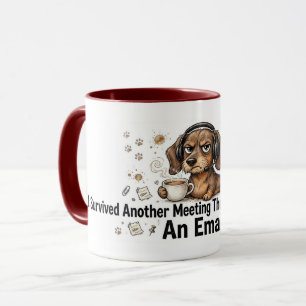 Tasse de réunion drôle de teckel