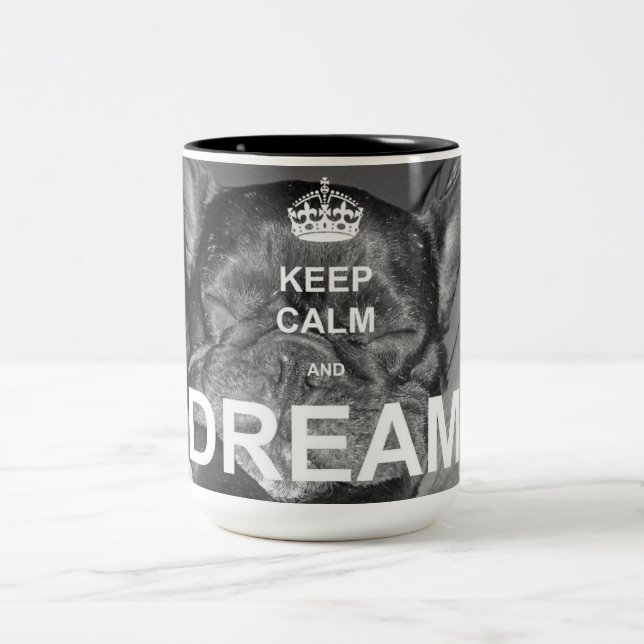 Tasse de rêve de bouledogue français (Centre)