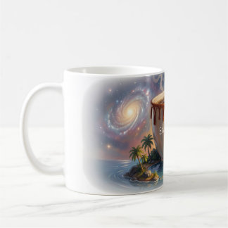 Tasse de rêve de café cosmique à savourer