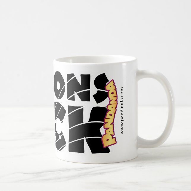 Tasse de roche de dragons (texte noir) (Droite)
