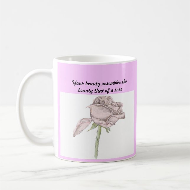 Tasse de rose de rose (Gauche)