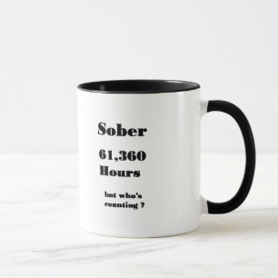 tasse de sept ans d'anniversaire de sobriété
