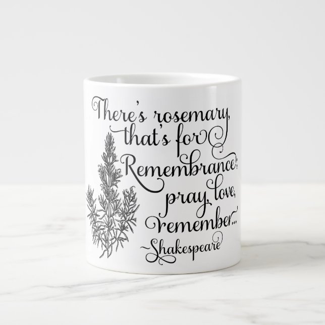 Tasse de Shakespeare, Rosemary pour le souvenir, (Devant)
