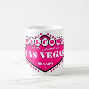 Tasse de signe de Las Vegas de ROSES INDIEN