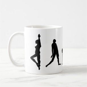 Tasse de silhouette de danse de danse
