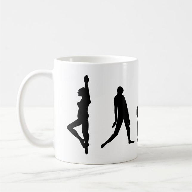 Tasse de silhouette de danse de danse (Gauche)