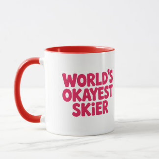 Tasse de ski drôle «Meilleur skieur du monde»