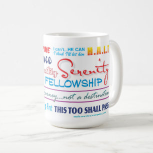 tasse de slogans de récupération en 12 étapes 25zz