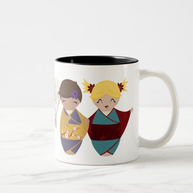 Tasse de soeurs de Kokeshi (Droit)
