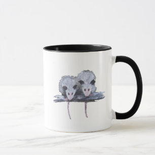 Tasse de sonnerie de "deux opossums"