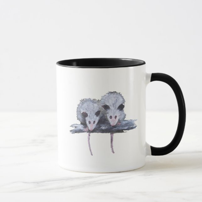 Tasse de sonnerie de "deux opossums" (Droite)