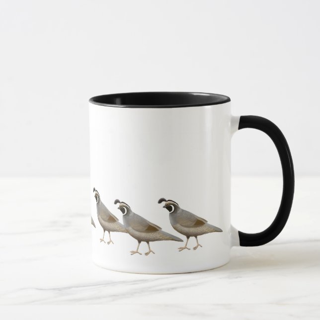 Tasse de sonnerie de famille de cailles (Droite)