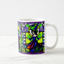 Tasse de sorcière d'Halloween en verre teinté