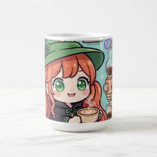 Tasse de sorcière rousse Kawaii Mug Art de café au