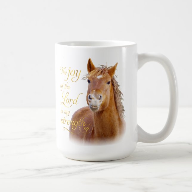 Tasse de sourire de vers de bible de cheval (Droite)