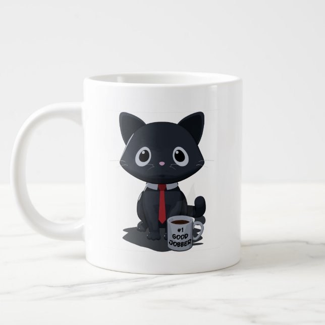 Tasse de spécialité de chat de travailleur numéro  (Gauche)