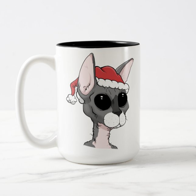 Tasse de Sphynx de Noël (Gauche)