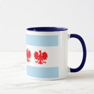 Tasse de style de polonais de drapeau de Chicago
