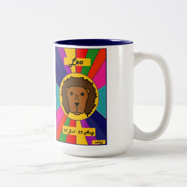 Tasse de Sun de zodiaque - Lion (Droit)