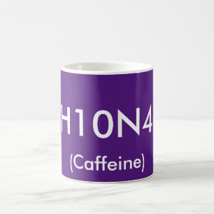 Tasse de symbole chimique de caféine