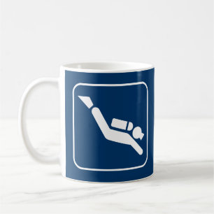 Tasse de symbole de plongée à l'air