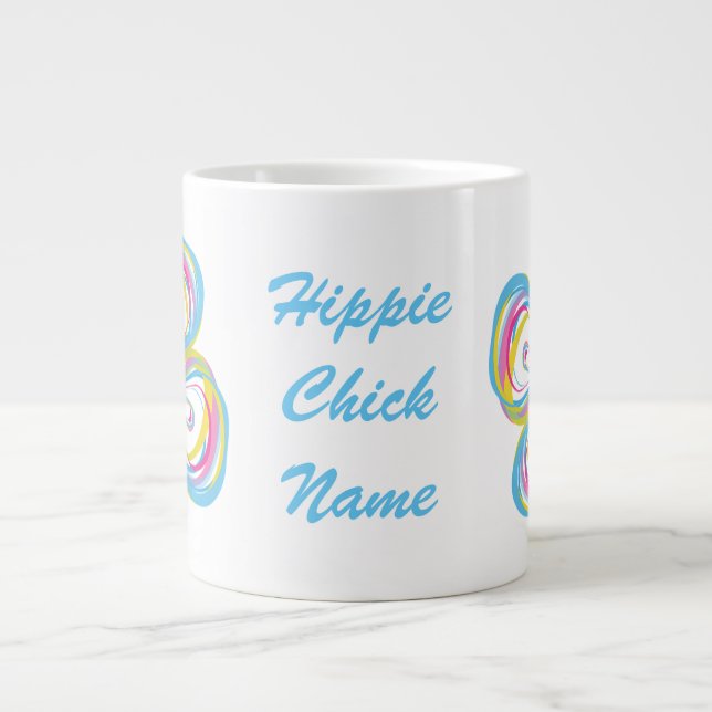 Tasse de taille Jumbo avec "Hippie Chick" (Devant)