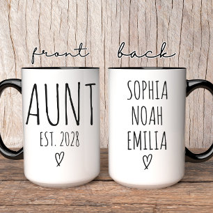 Tasse de tante Café Cadeau personnalisé de fête