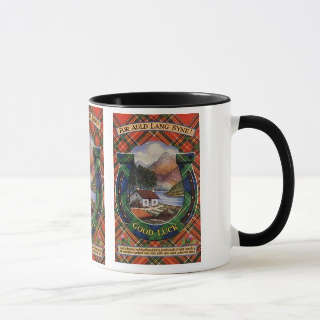 Tasse de tartan, vieux Lang Syne (Droite)