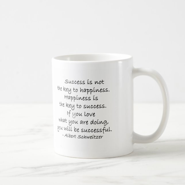 Tasse de tasse de café de citation de succès et de (Droite)