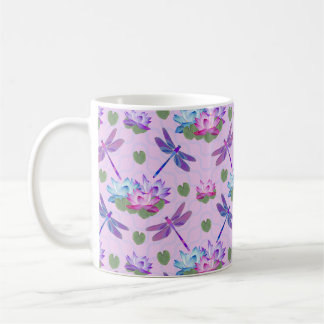 Tasse de tasse de café de Lotus de libellule