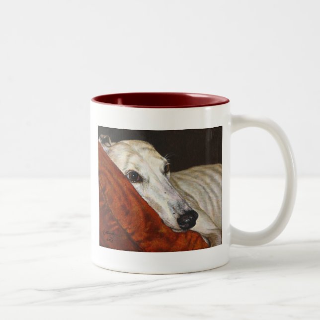 Tasse de tasse de chien de délivrance de lévrier (Droit)