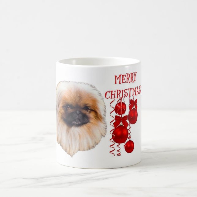 Tasse de tasse de Coffe de Noël de Pekingese (Centre)