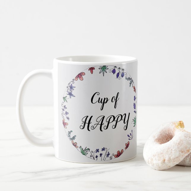 Tasse de tasse heureuse (Avec donut)