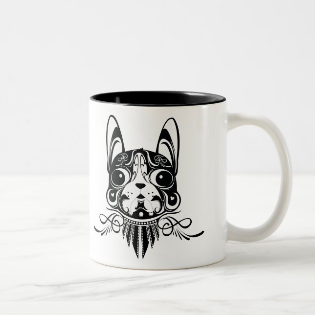 tasse de terrier de Boston de chien de chienchien (Droit)