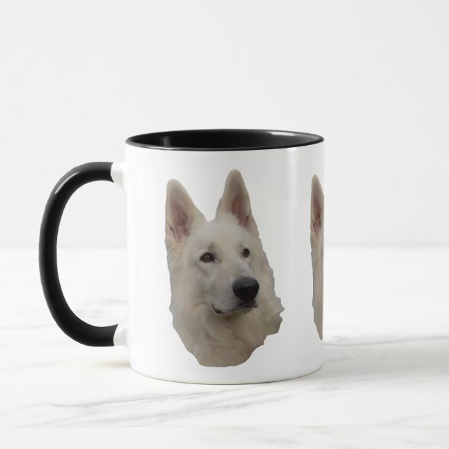 Tasse de tête de berger blanc (Gauche)