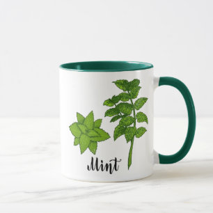 Tasse de thé en céramique à la menthe et Mug de ca
