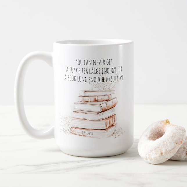 Tasse de thé et citation de livre | Livre Lover Mu (Avec donut)