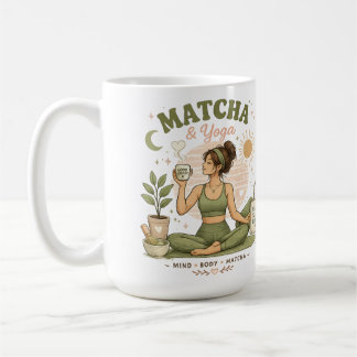 Tasse de thé matcha pour amateur de yoga