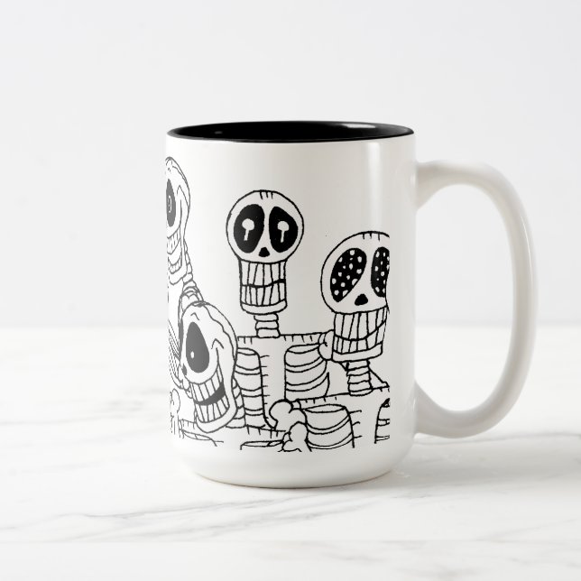 Tasse de ton des squelettes deux (Droit)