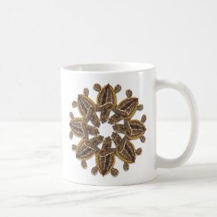 Tasse de tortue de mer d'imbécile de kaléidoscop