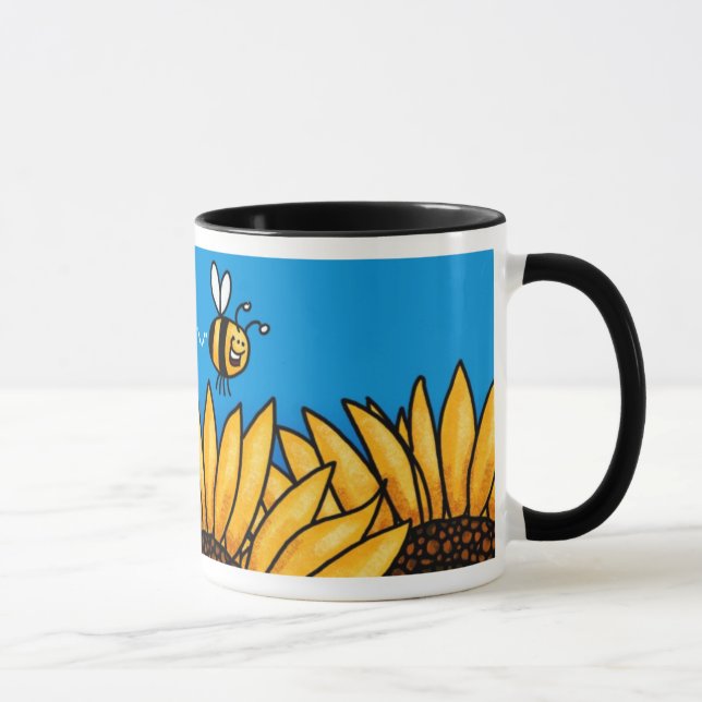 tasse de tournesol de traînée d'abeille (Droite)