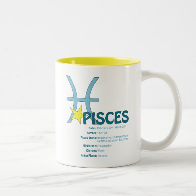 Tasse de traits de Poissons (Droit)